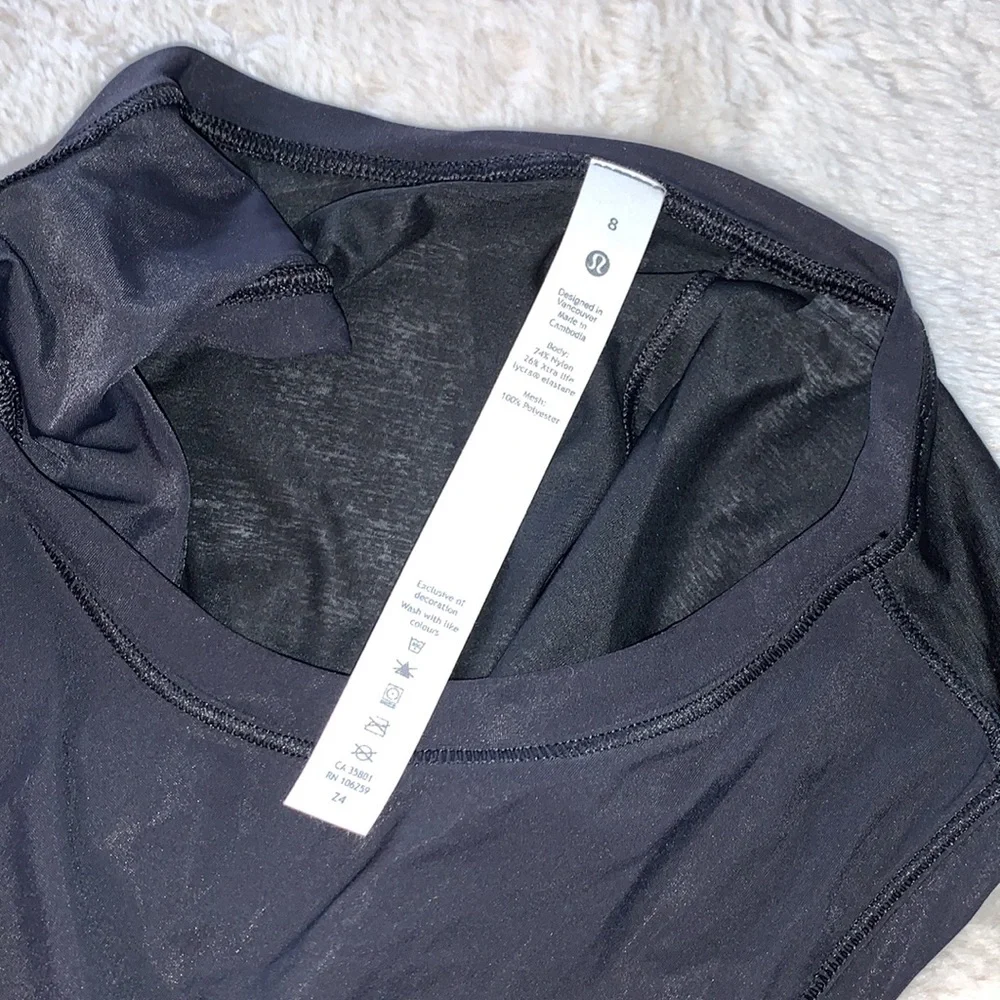 Size 8 Lululemon in the open black tank top tanktop